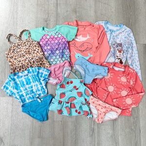 Little Girl Colorful 5T swimwear bundle